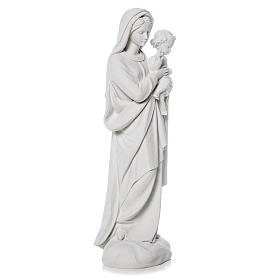 Virgin Mary and baby Jesus statue in reconstituted Marble, 60 cm