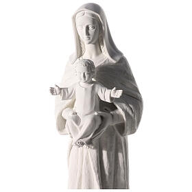 Virgen con niño de mármol sintético 80 cm