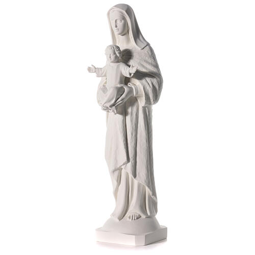 Virgen con niño de mármol sintético 80 cm 3