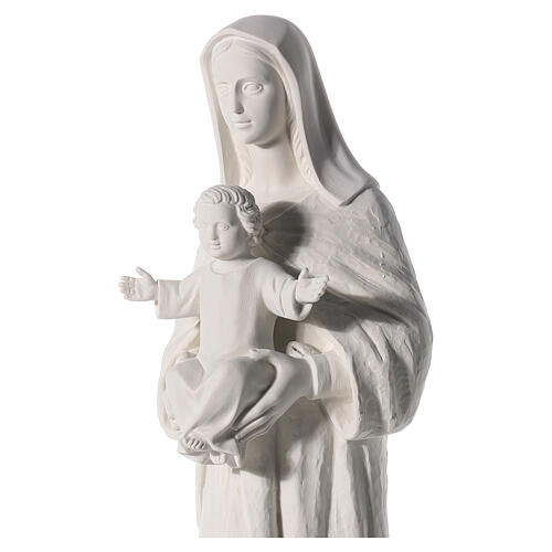 Virgen con niño de mármol sintético 80 cm 4