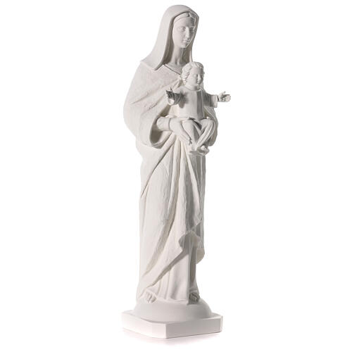 Virgen con niño de mármol sintético 80 cm 5