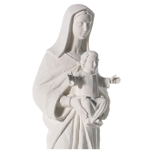 Virgen con niño de mármol sintético 80 cm 6