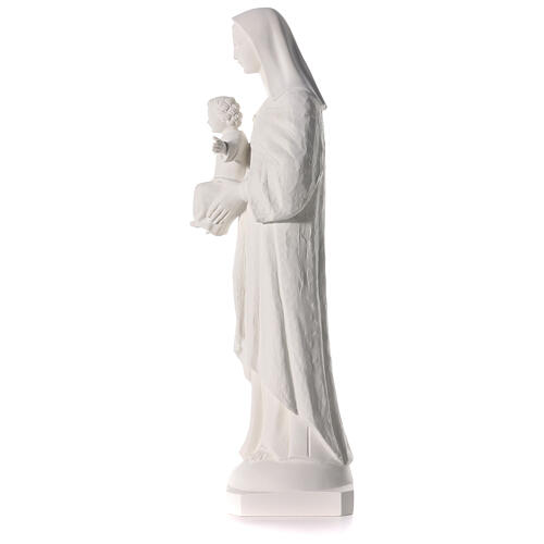 Virgen con niño de mármol sintético 80 cm 8