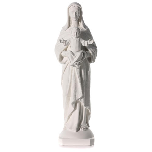Virgin Mary and baby Jesus statue in reconstituted Marble 1