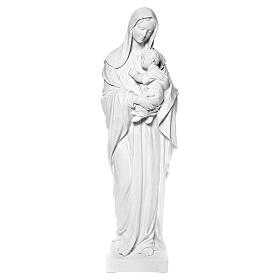 Virgin Mary and baby Jesus, reconstituted Carrara Marble, 100 cm