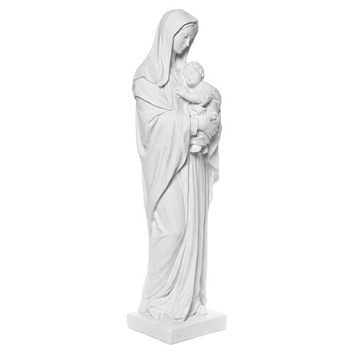Virgin Mary and baby Jesus, reconstituted Carrara Marble, 100 cm 5