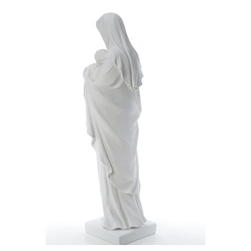 Vierge à l'enfant marbre blanc reconstitué 100 cm 11