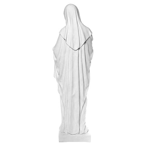 Vierge à l'enfant marbre blanc reconstitué 100 cm 6