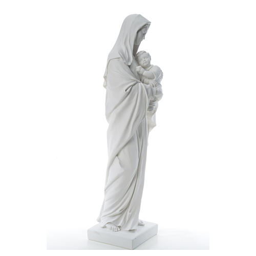 Madonna con bambino marmo sintetico bianco 100 cm 12
