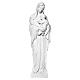 Madonna con bambino marmo sintetico bianco 100 cm s1