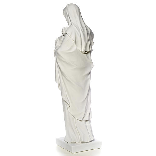 Virgin Mary and baby Jesus, reconstituted Carrara Marble, 100 cm 7