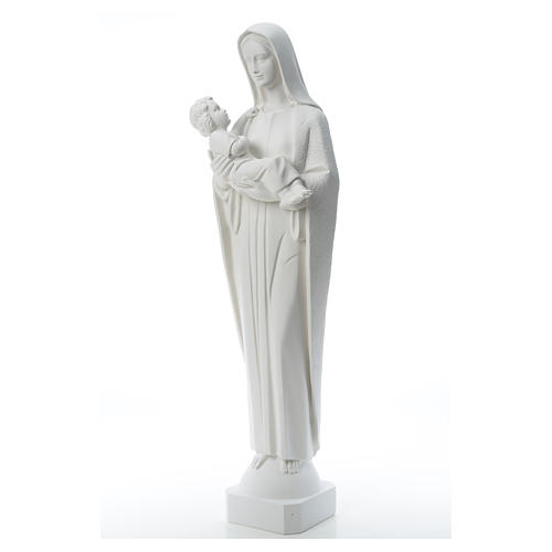 Gottesmutter mit Kind 115 cm Marmorpulver Statue 6