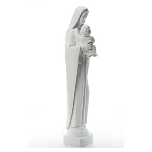 Gottesmutter mit Kind 115 cm Marmorpulver Statue 8