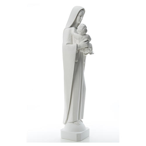 Gottesmutter mit Kind 115 cm Marmorpulver Statue 4