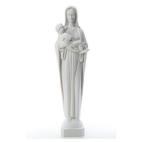 Vierge à l'enfant marbre reconstitué 115 cm