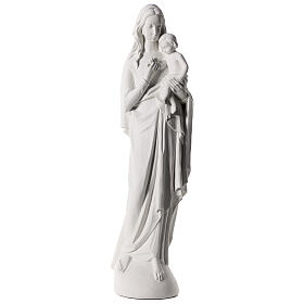 Vierge à l'enfant marbre blanc 120 cm
