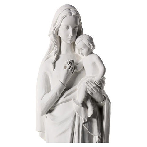 Vierge à l'enfant marbre blanc 120 cm 2