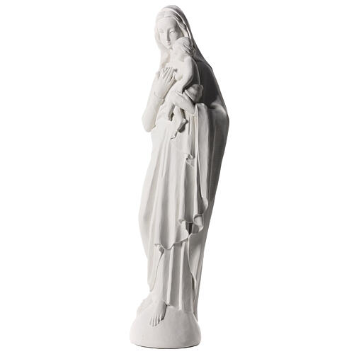 Vierge à l'enfant marbre blanc 120 cm 3