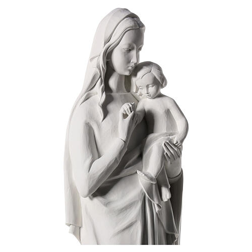 Vierge à l'enfant marbre blanc 120 cm 6