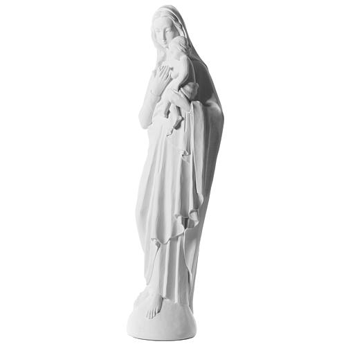 Vierge à l'enfant marbre blanc 120 cm 5