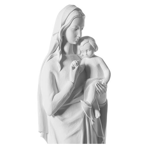 Imagem Virgem com o menino mármore branco 120 cm 8