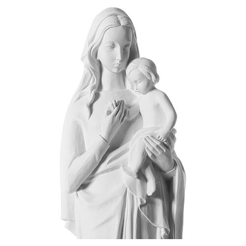 Our Lady with Child, composite marble statue, cm 120 6