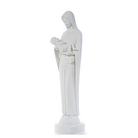 Vierge à l'enfant marbre blanc 80 cm