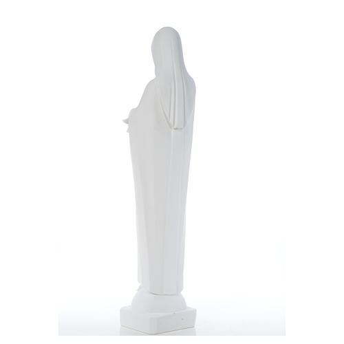 Vierge à l'enfant marbre blanc 80 cm 7