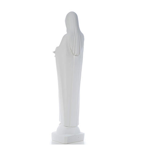 Vierge à l'enfant marbre blanc 80 cm 3