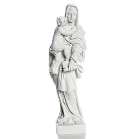 Our Lady with Child statue in reconstituted marble, 25 cm