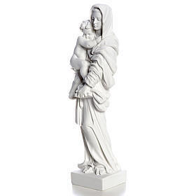 Our Lady with Child statue in reconstituted marble, 25 cm