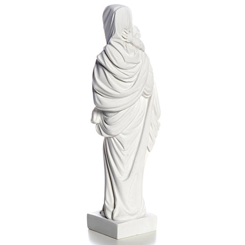 Vierge à l'enfant marbre blanc 25 cm 7