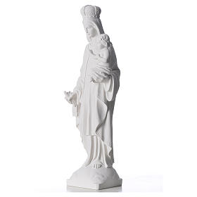 Madonna del Carmelo marmo sintetico bianco 60 cm