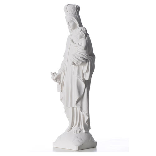 Madonna del Carmelo marmo sintetico bianco 60 cm 2