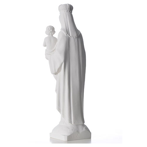 Madonna del Carmelo marmo sintetico bianco 60 cm 3