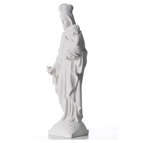Nossa Senhora do Carmo mármore sintético branco 60 cm 6