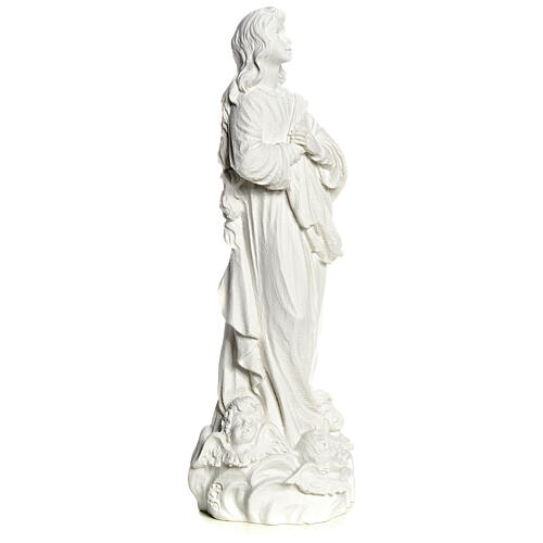 Blessed Virgin Mary in reconstituted Carrara marble 35-55 cm 4