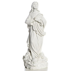 Statue in polvere di marmo di Carrara: Beata Vergine Assunta marmo sintetico bianco 35-55 cm