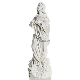 Statue in polvere di marmo di Carrara: Beata Vergine Assunta marmo sintetico bianco 35-55 cm
