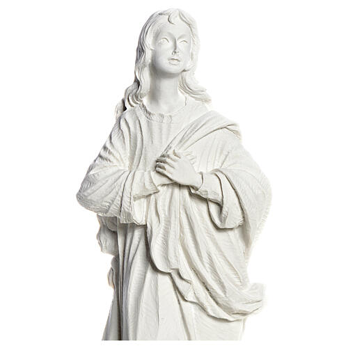 Beata Vergine Assunta marmo sintetico bianco 35-55 cm 2