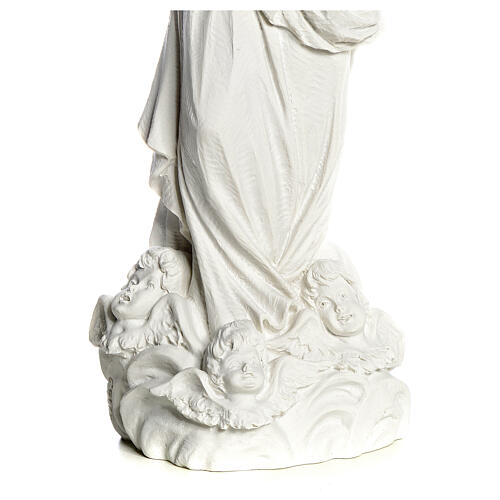Beata Vergine Assunta marmo sintetico bianco 35-55 cm 3
