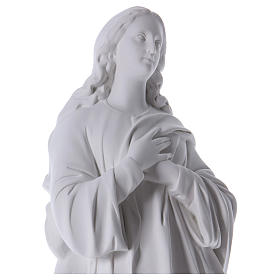 Blessed Virgin Mary in reconstituted Carrara marble 39,37in