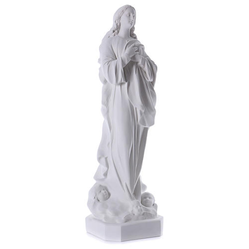 Blessed Virgin Mary in reconstituted Carrara marble 39,37in 4