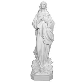 Statue in polvere di marmo di Carrara: Beata Vergine Assunta marmo sintetico bianco 100 cm