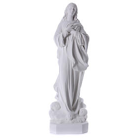 Beata Vergine Assunta marmo sintetico bianco 100 cm