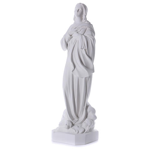 Beata Vergine Assunta marmo sintetico bianco 100 cm 3