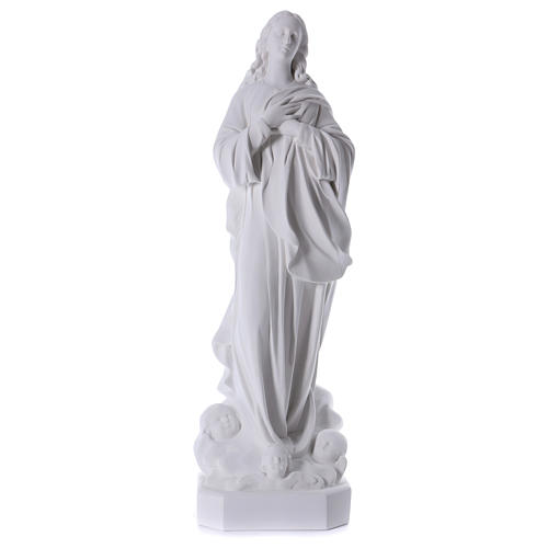 Blessed Virgin Mary in composite Carrara marble 39,37in 1
