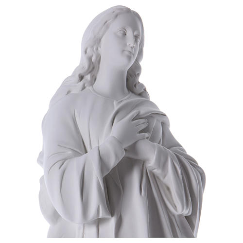 Blessed Virgin Mary in composite Carrara marble 39,37in 2
