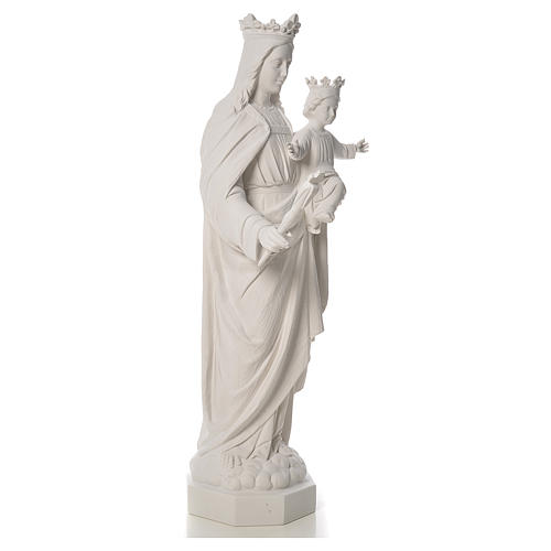 Vierge Marie Auxiliatrice marbre blanc 100 cm 4