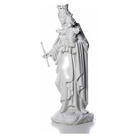 Vierge Marie Auxiliatrice marbre blanc 80 cm